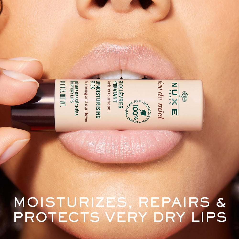 NUXE Reve de Miel lip stick honey closeup highlighting natural nourishment