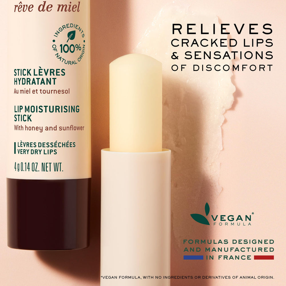 NUXE Reve de Miel lip stick with shea butter visible for creamy moisture