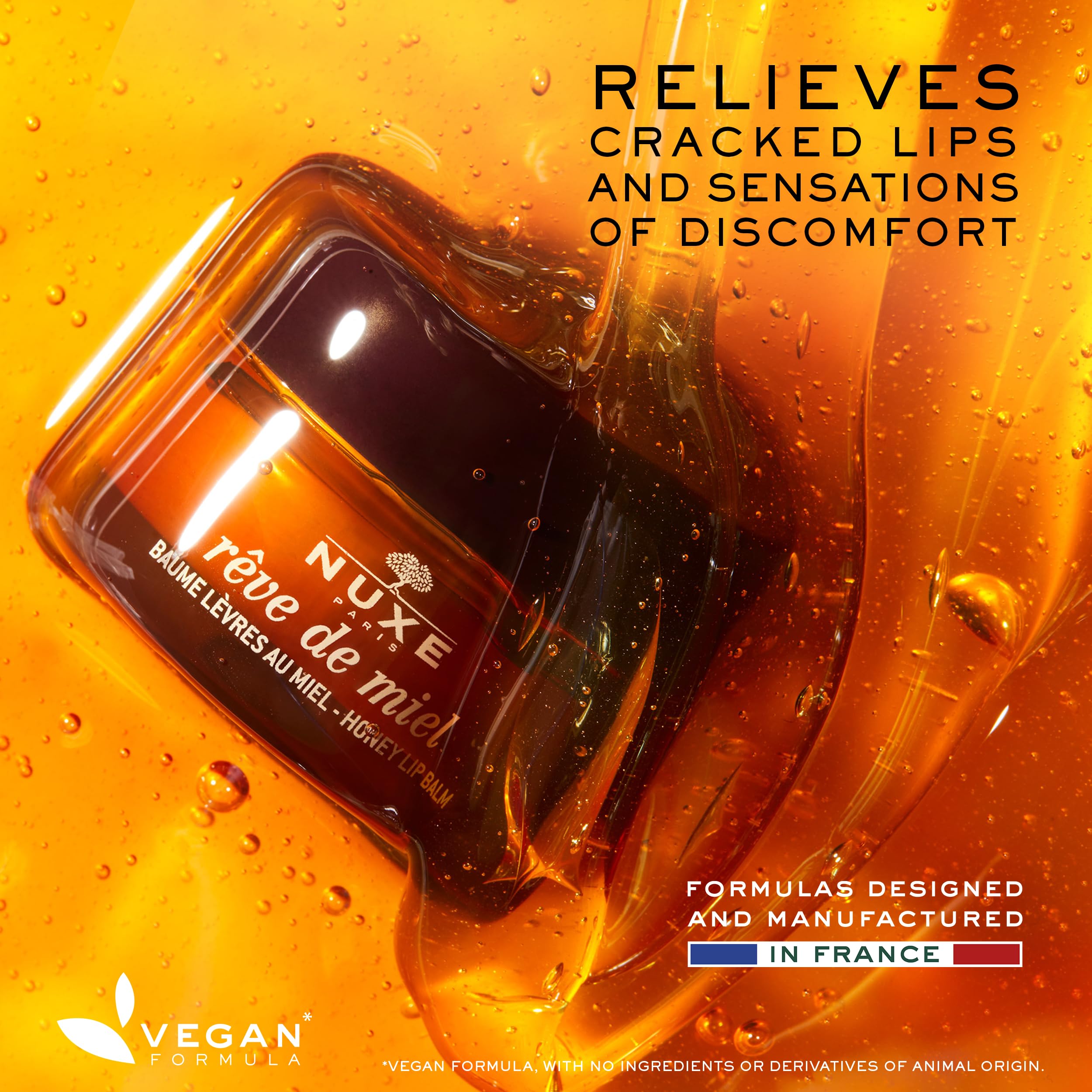 NUXE Rêve de Miel lip balm being applied showcases easy daily lip care