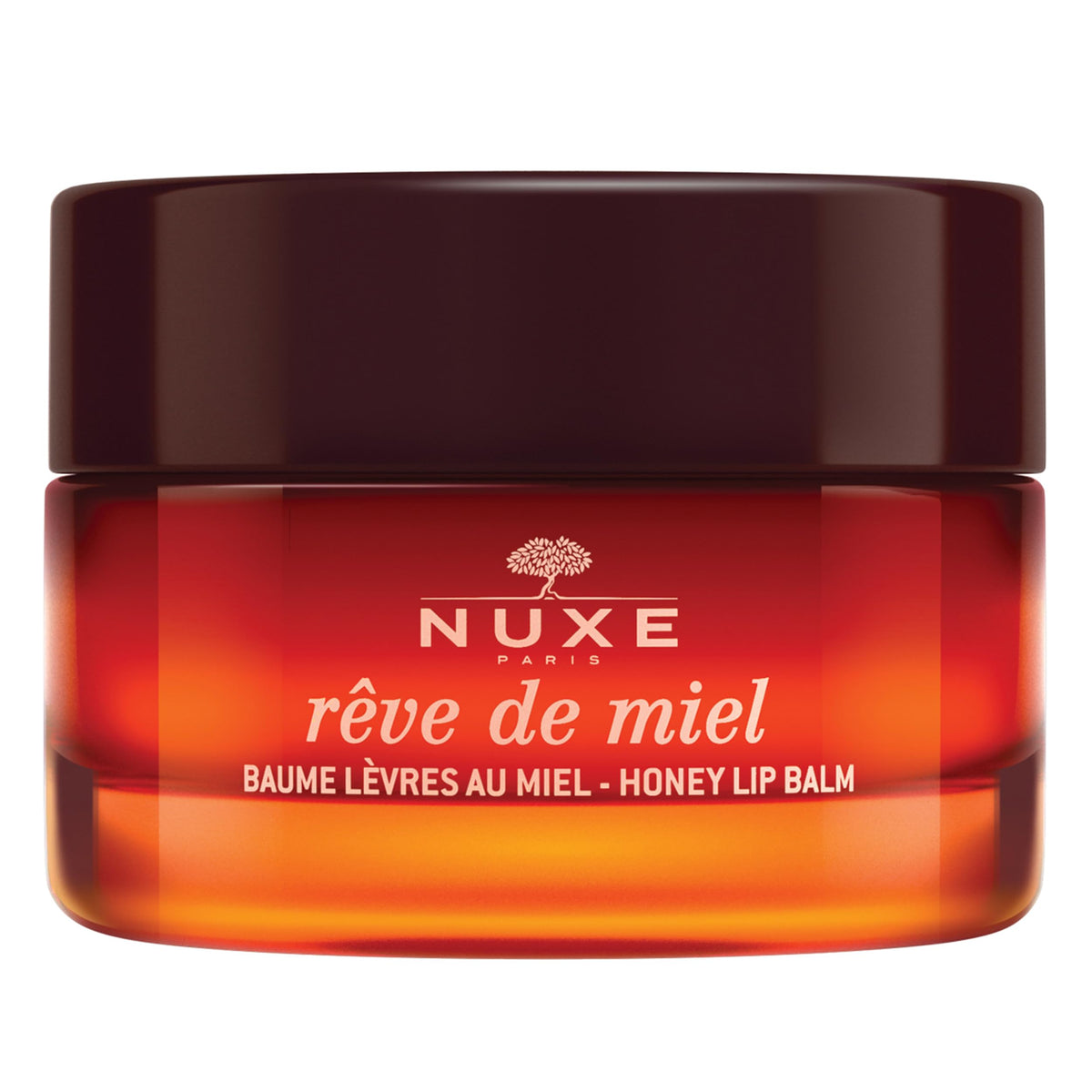 NUXE Rêve de Miel lip balm jar closeup showing rich nourishment for dry lips
