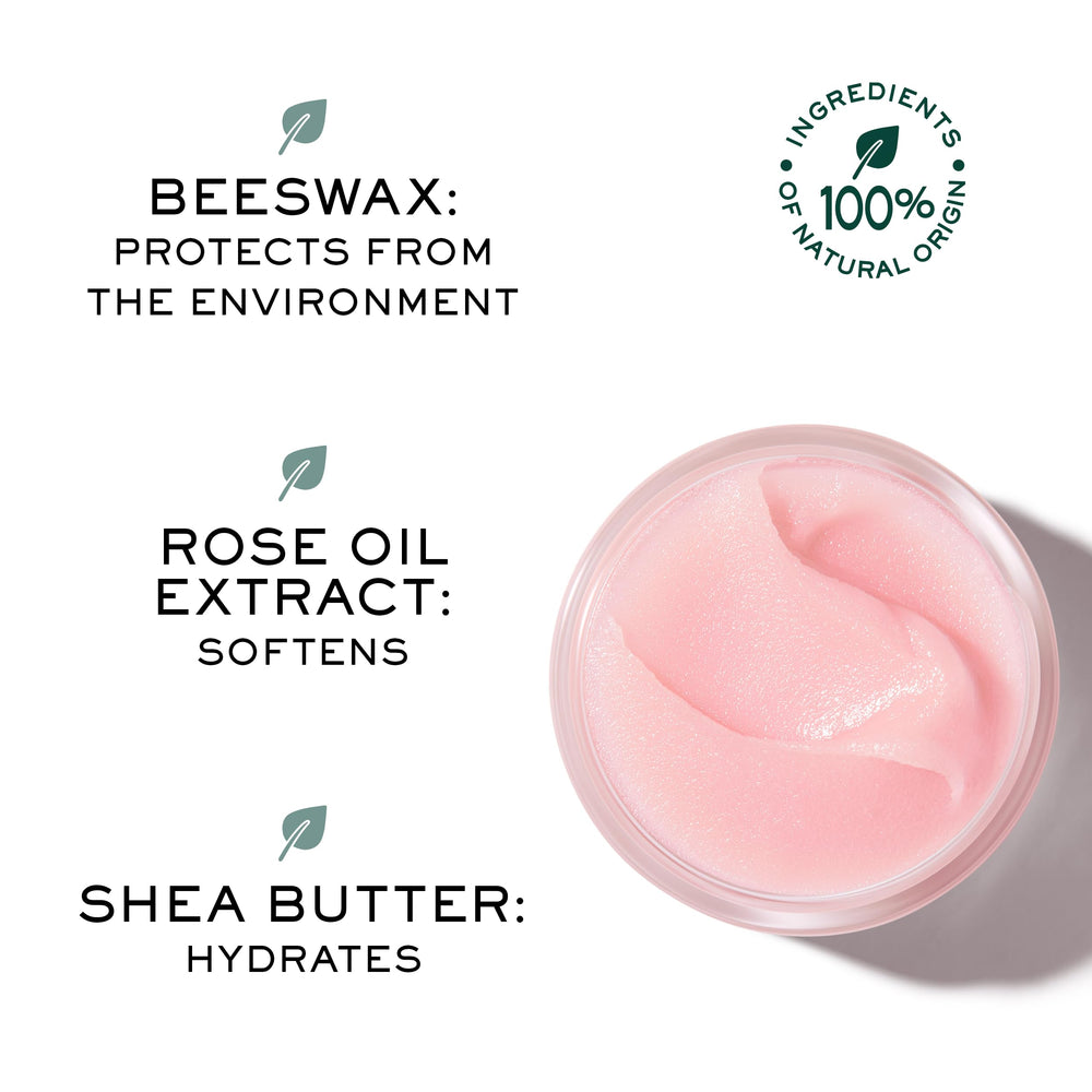 Nuxe Very Rose beeswax detail illustrating a protective barrier against wind.