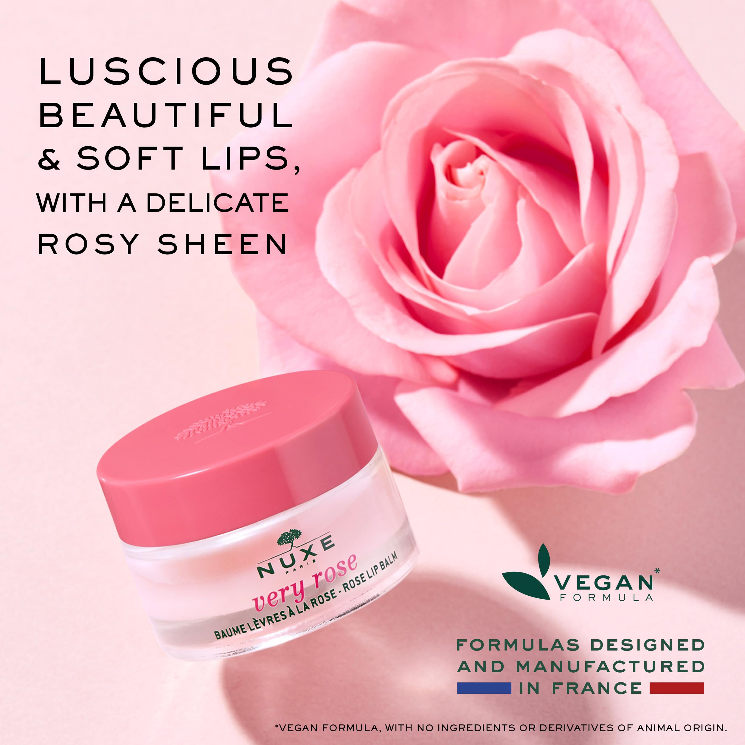 Nuxe Very Rose shea butter close-up delivering rich, non-greasy moisture.