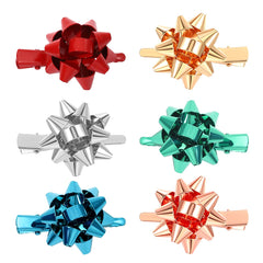 NVENF Christmas bow hair clip red adds festive sparkle to everyday hairstyles