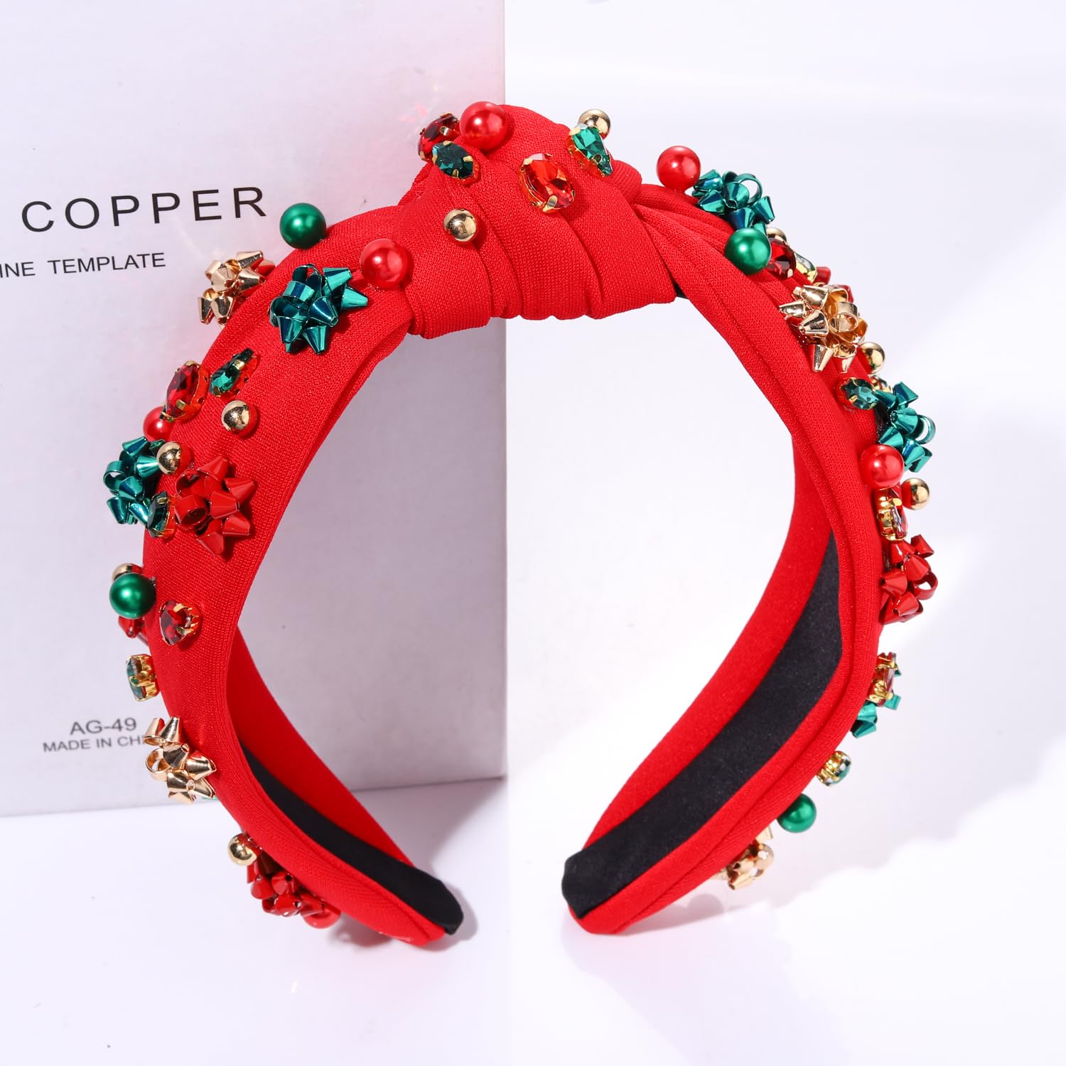 NVENF womens Christmas hair accessory pairs with sweaters and dresses
