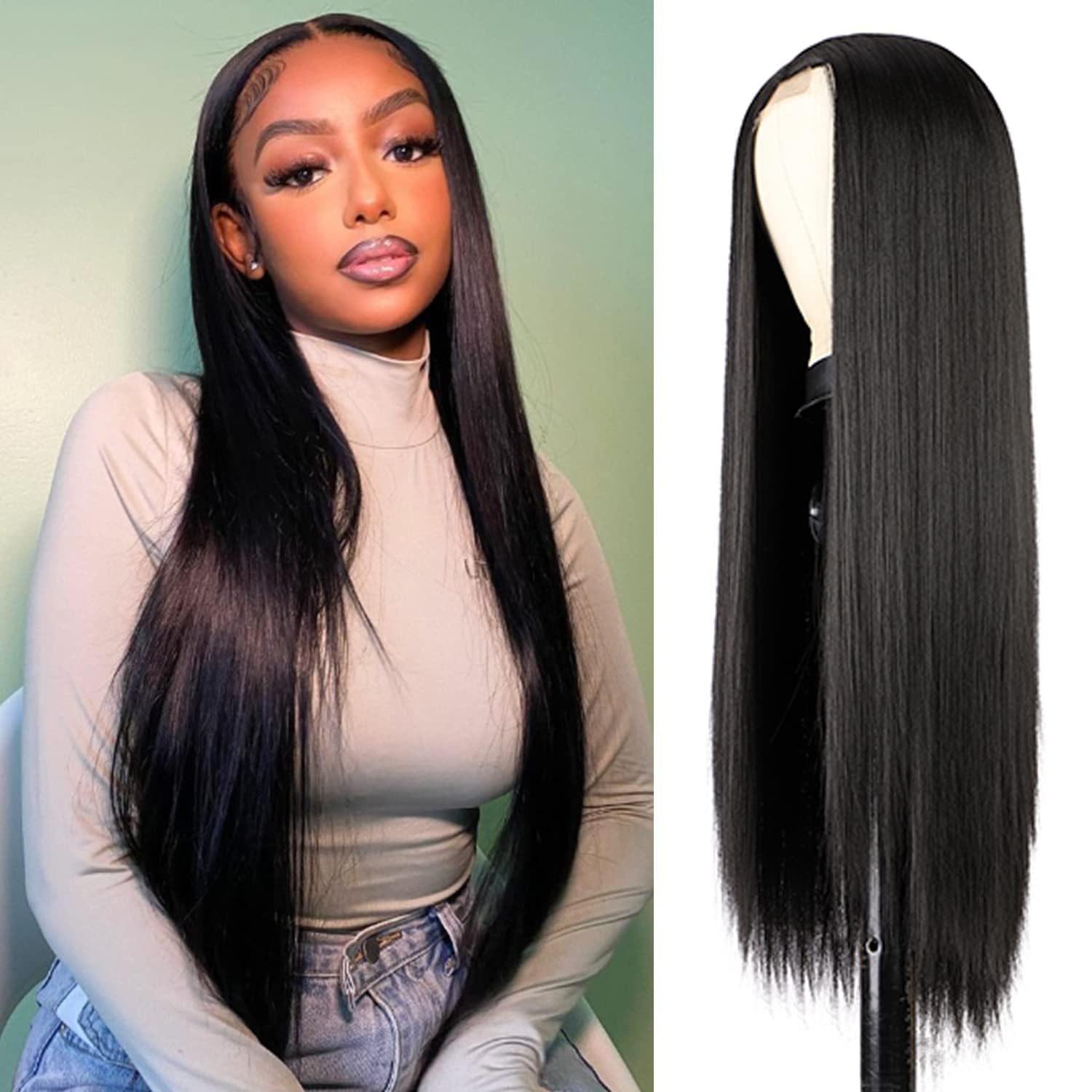NVL 22in back lace enables easy ponytail styling without removal.