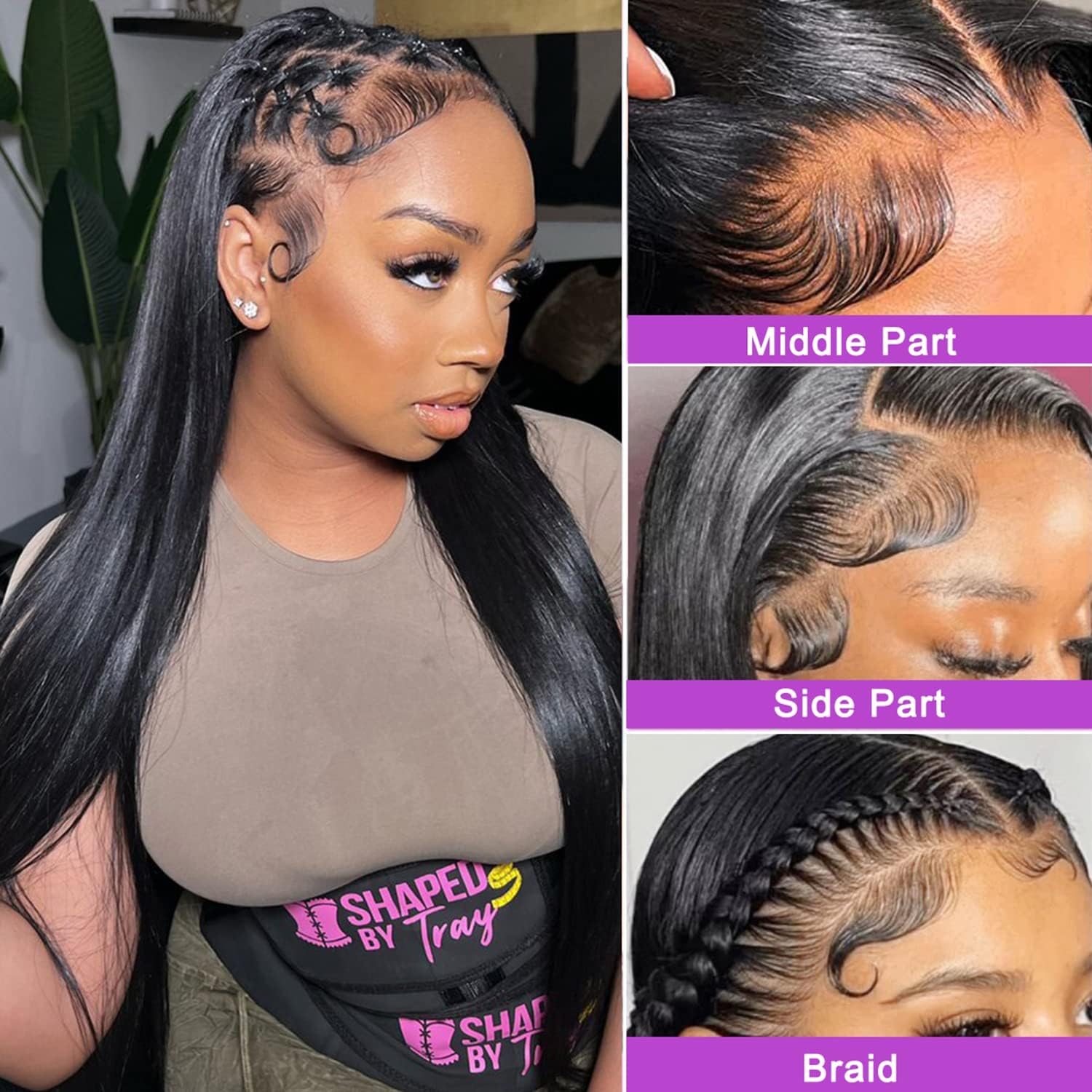 NVL 22in lace wig showing seamless Swiss HD lace detail for invisible blend.