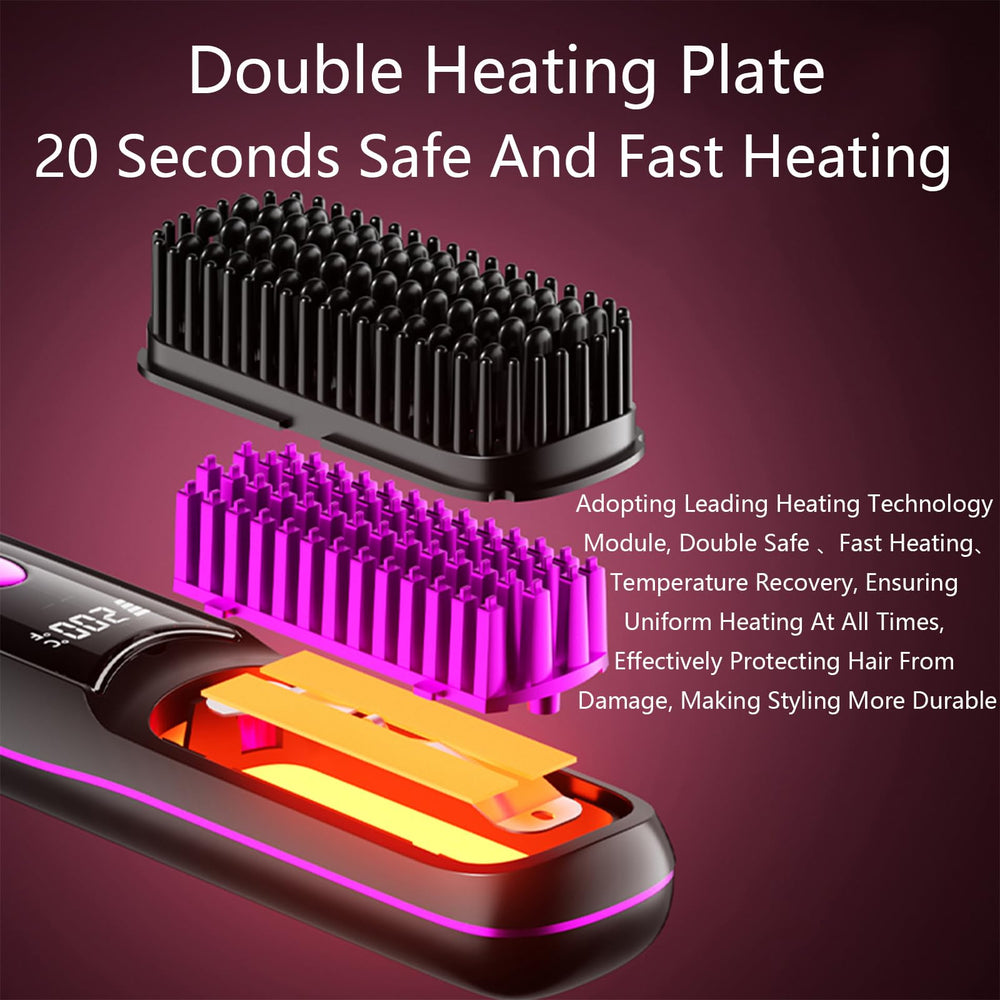 Nvnvske Go Brush Pro quick-heat-20s demonstrates rapid styling capability.