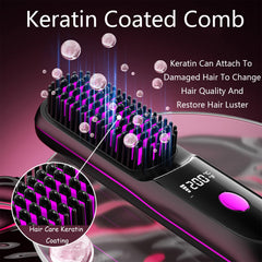 Nvnvske Go Brush Pro anti-scald-teeth protect while smoothing hair.
