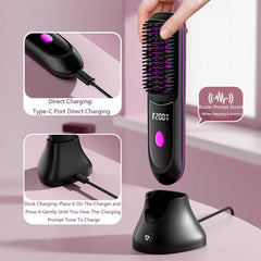 Nvnvske Go Brush Pro with negative-ion tech delivers glossy results and gentle waves.