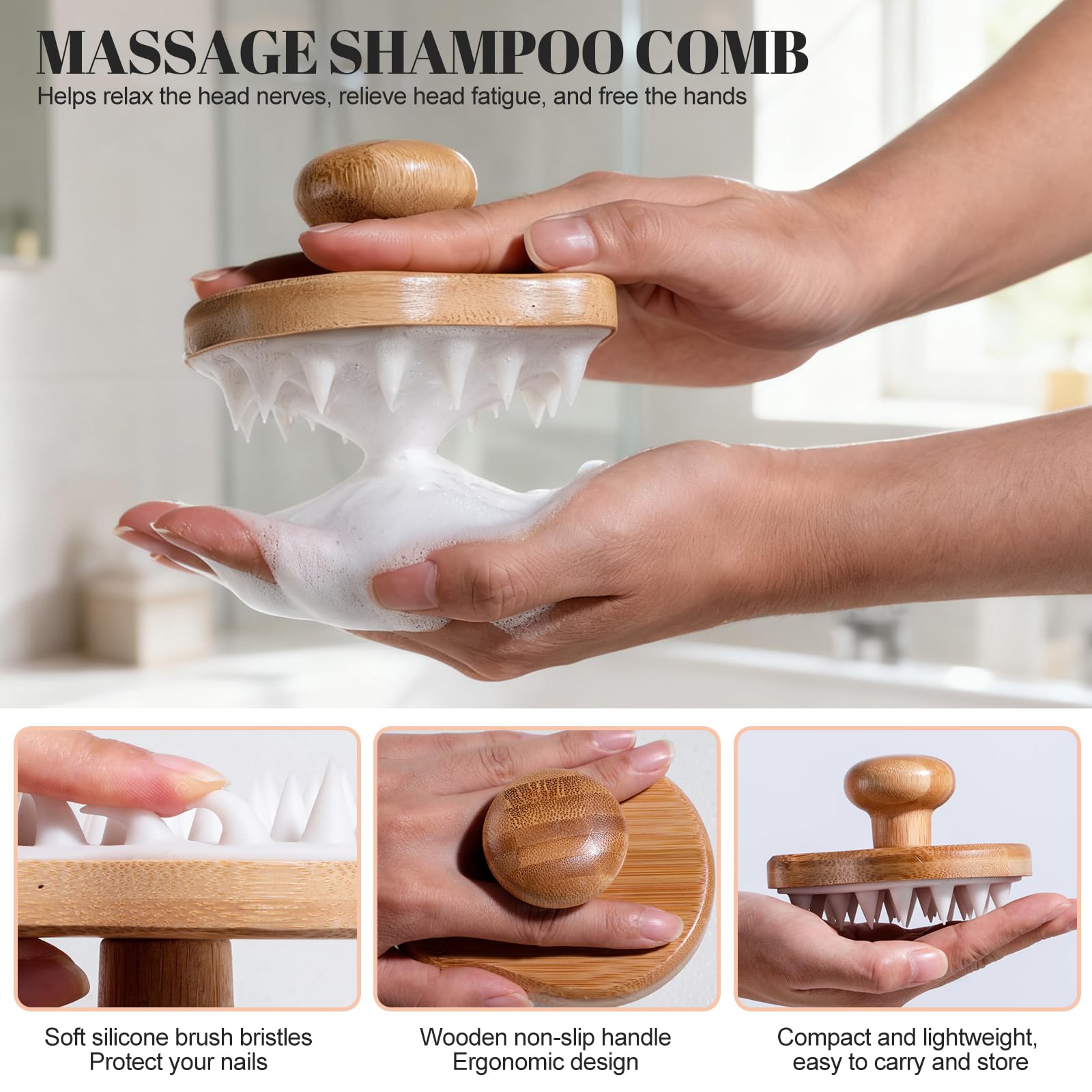 NVTED silicone body bath brush for comfortable full-body cleansing