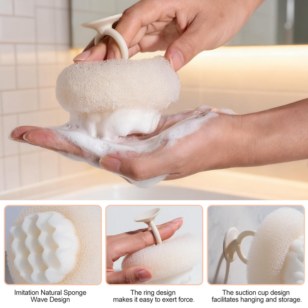 NVTED suction cup bath ball with rich foam and 3D honeycomb sponge