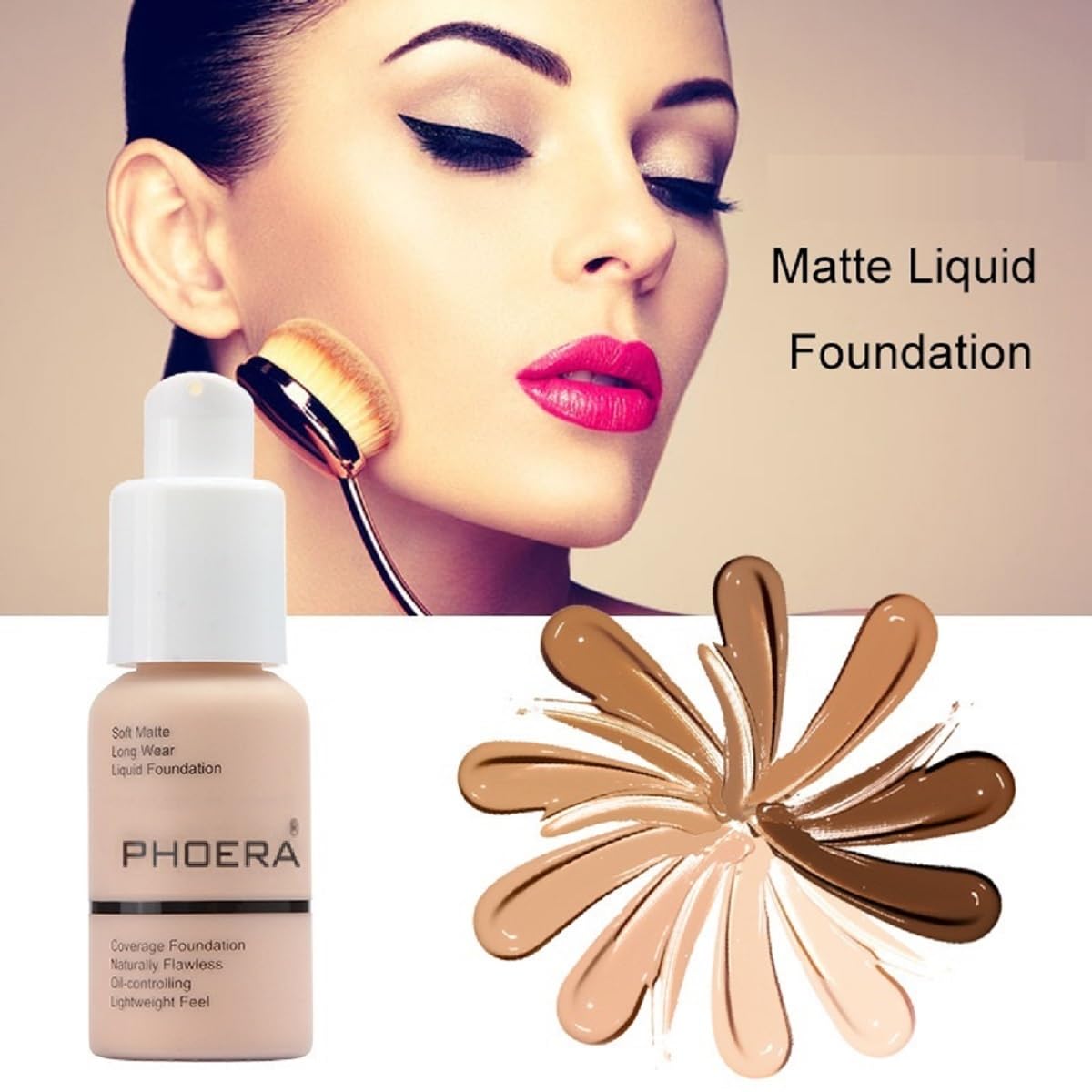 nvyue PHOERA foundation blend on skin demonstrates easy application