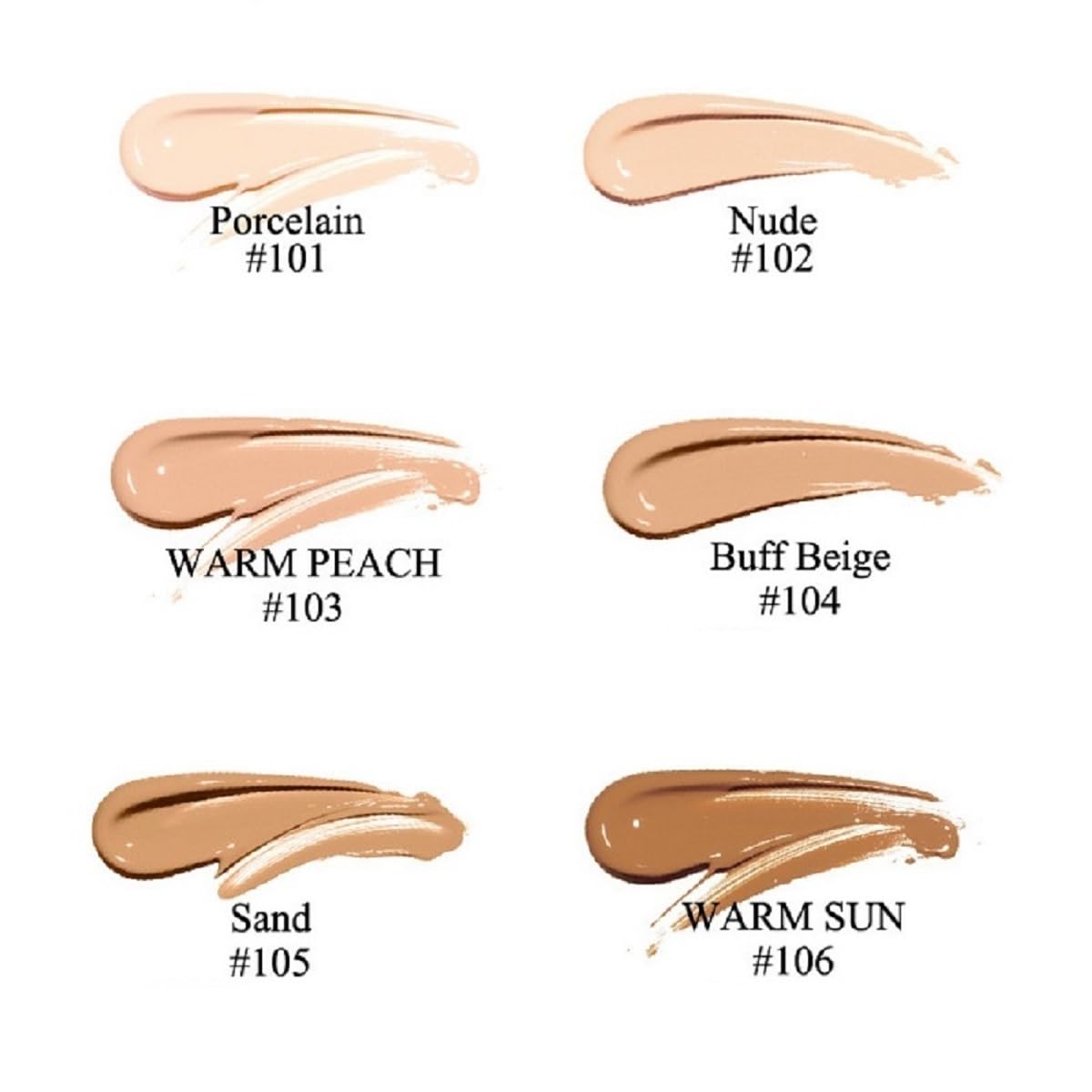 nvyue PHOERA foundation 105 Sand swatch shows shade match and natural-looking finish.
