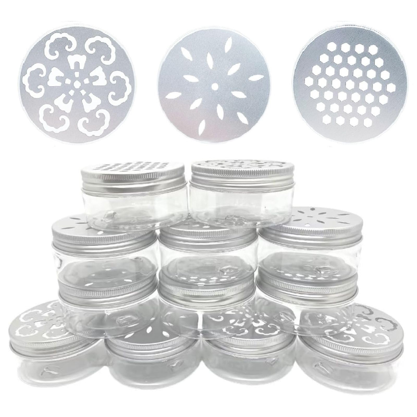 Nwsrayu 12-pack air freshener containers in three styles for neat storage and on-the-go scent diffusion.