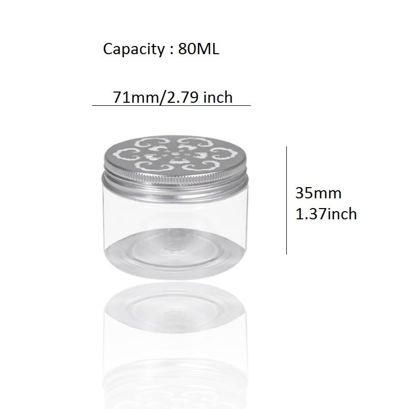 Nwsrayu clear PET body container offers easy content identification at a glance.