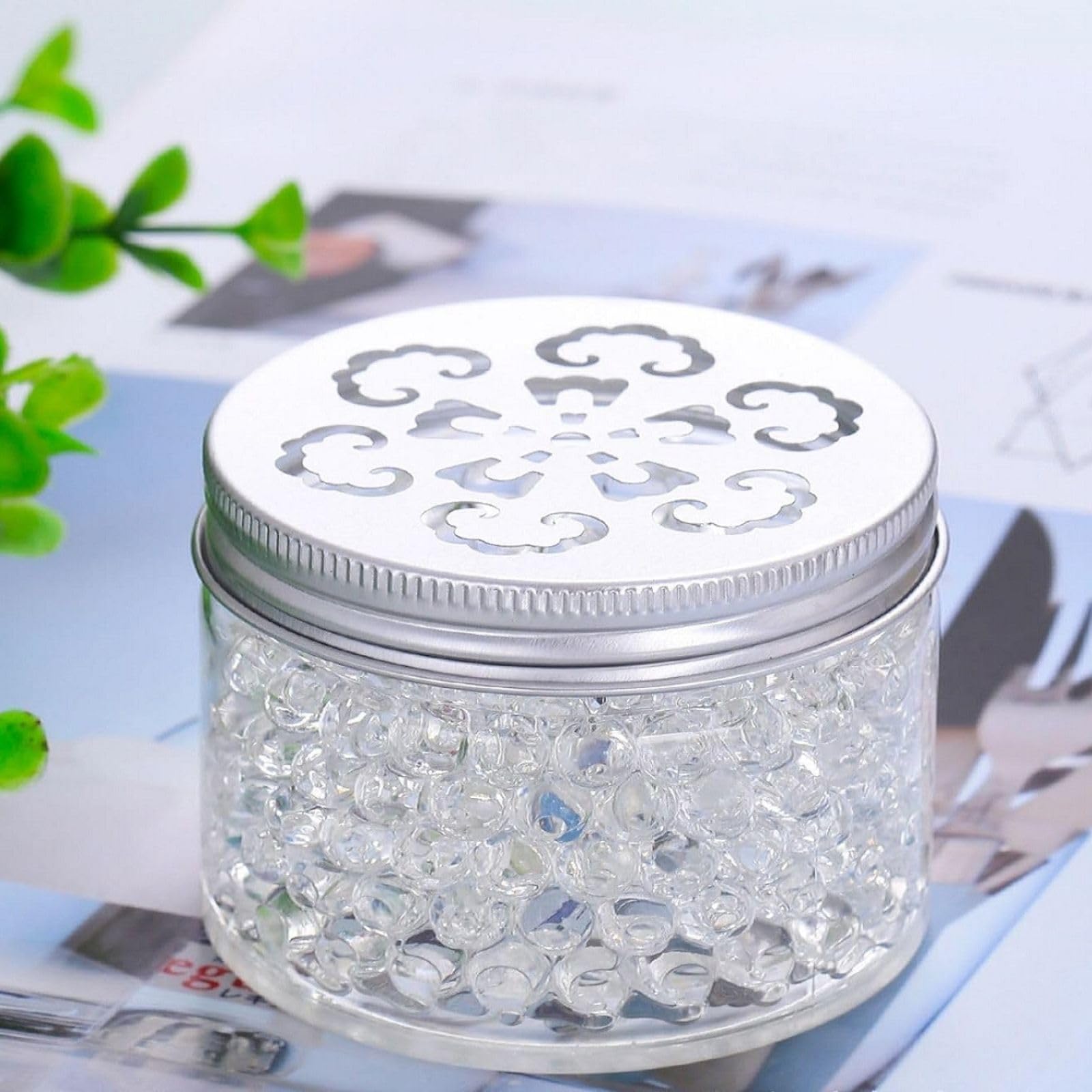 Nwsrayu hollow lids diffusion cap enables quick scent diffusion with beads, oils, or bath salts.