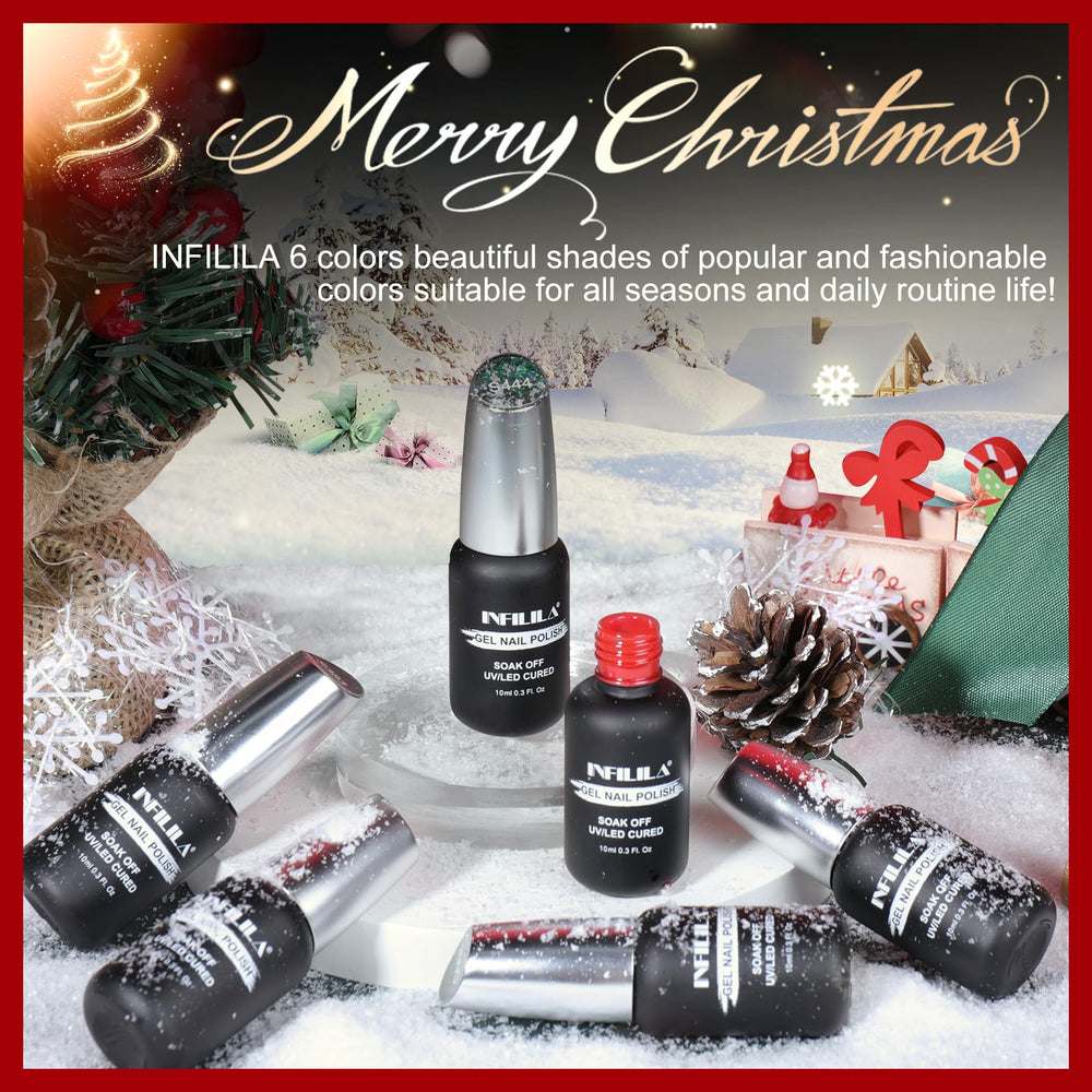 NXJ INFILILA Red gel polish for bold holiday manicure.