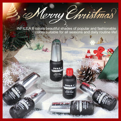 NXJ INFILILA Red gel polish for bold holiday manicure.