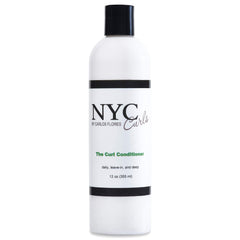 NYC Curls bottle with three-in-one conditioner demonstrates versatile conditioning for all curl types.
