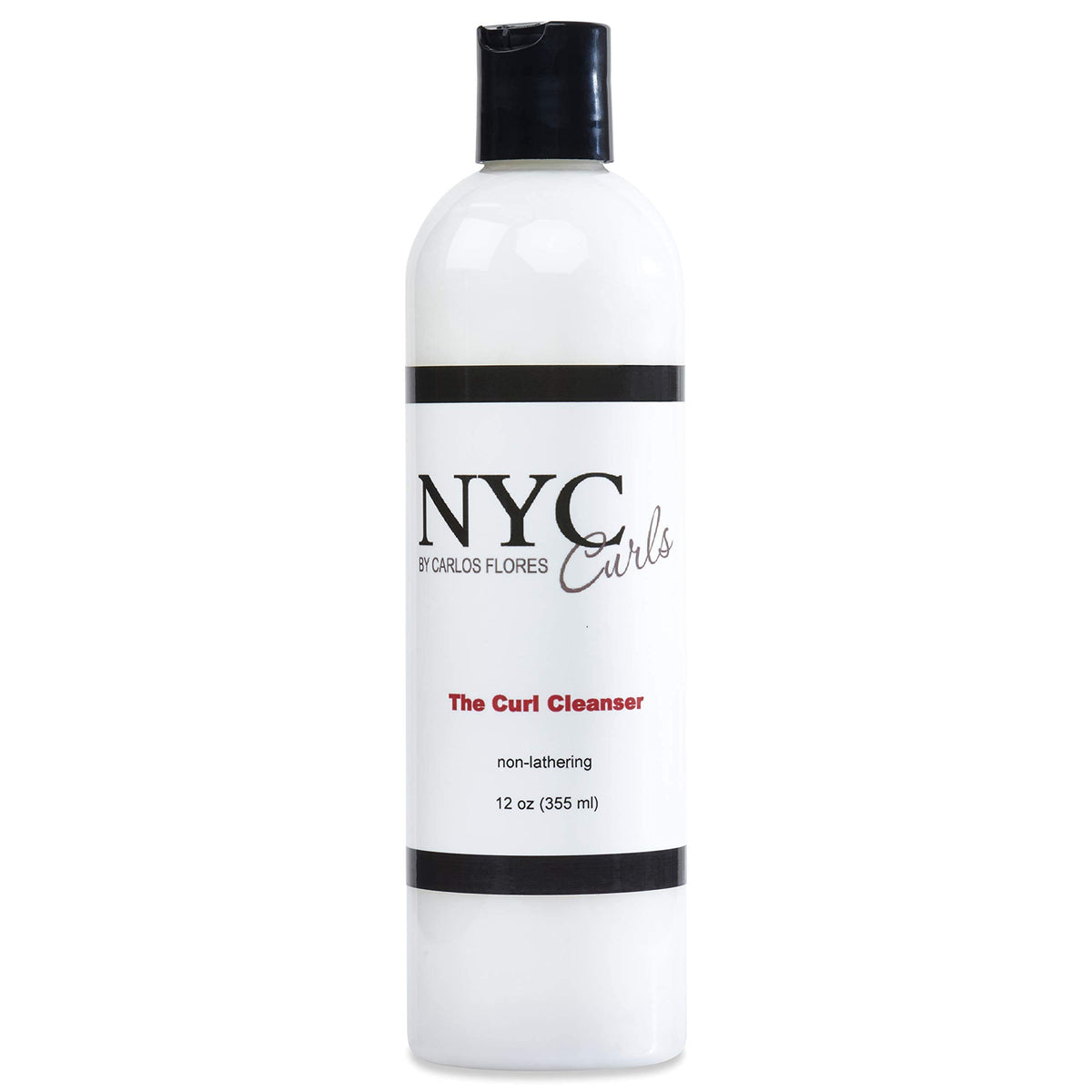 NYC Curls Curl Cleanser bottle shows zero-lather, color-safe cleansing for curls.