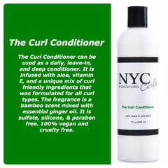 NYC Curls detangling-slip image highlights smooth curls and quick refresh for textured hair.