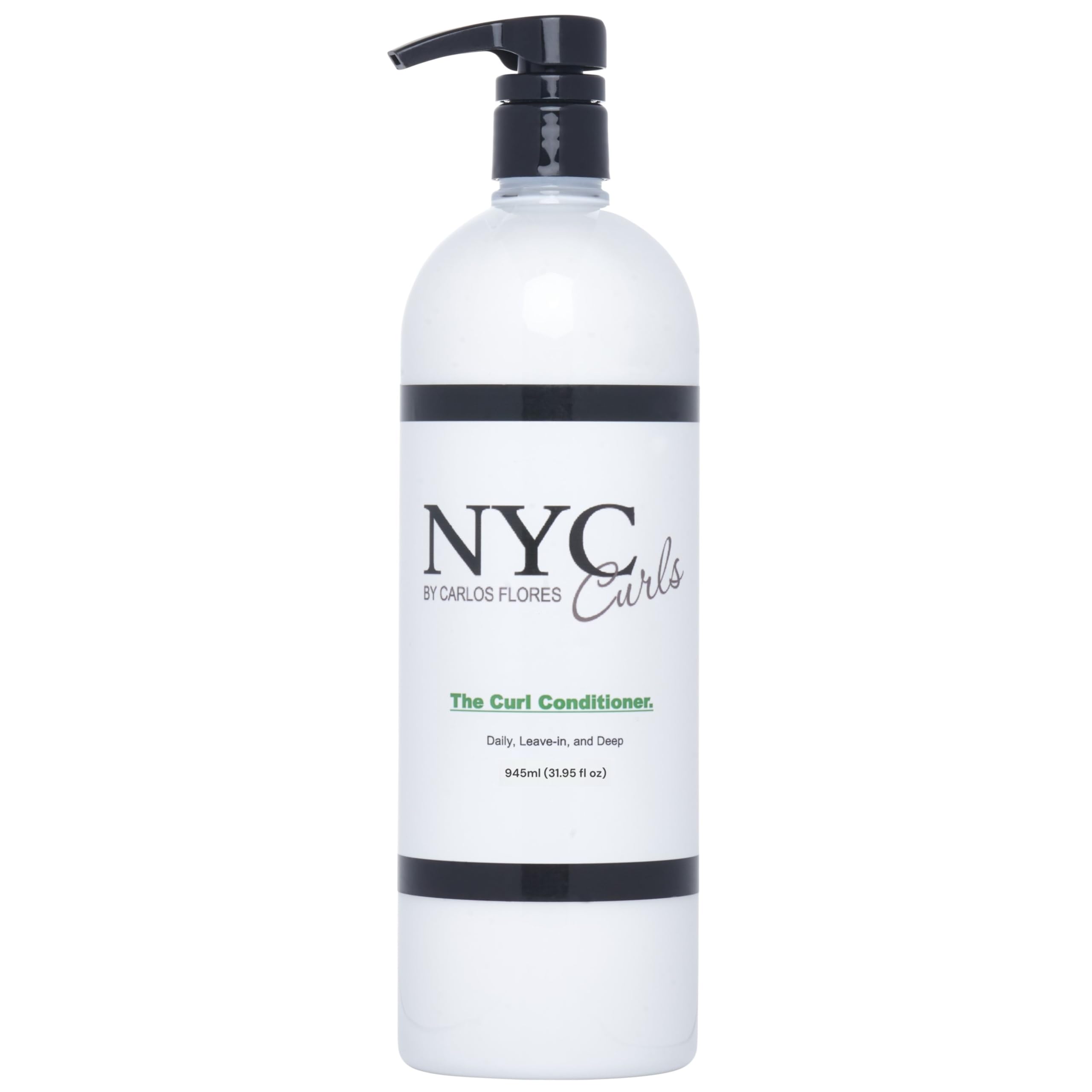 NYC Curls The Curl Conditioner bottle pour highlights three-in-one hydration for daily curls