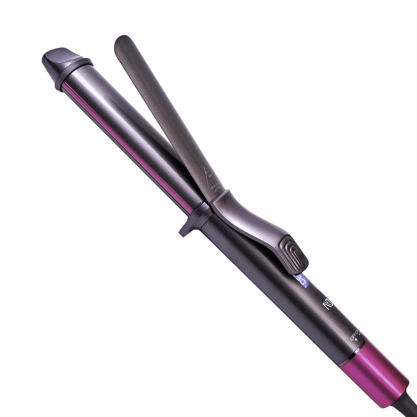 Nycoba Curling Iron 1.25-inch barrel close-up with ceramic coating for even heat.