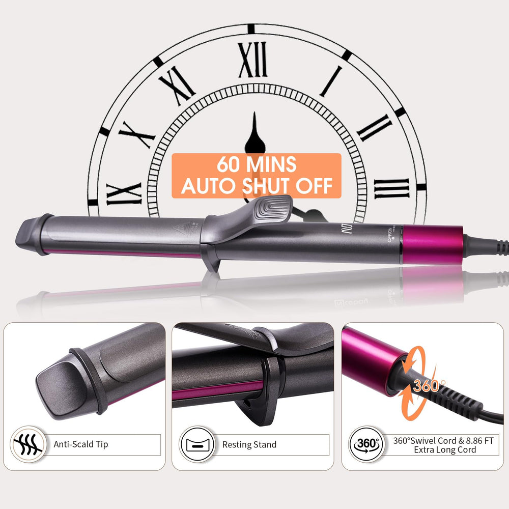 Nycoba Curling Iron anti-scalding top reduces contact risk during use.