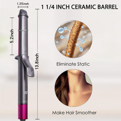 Nycoba Curling Iron LED display shows real-time temperature for precise control.