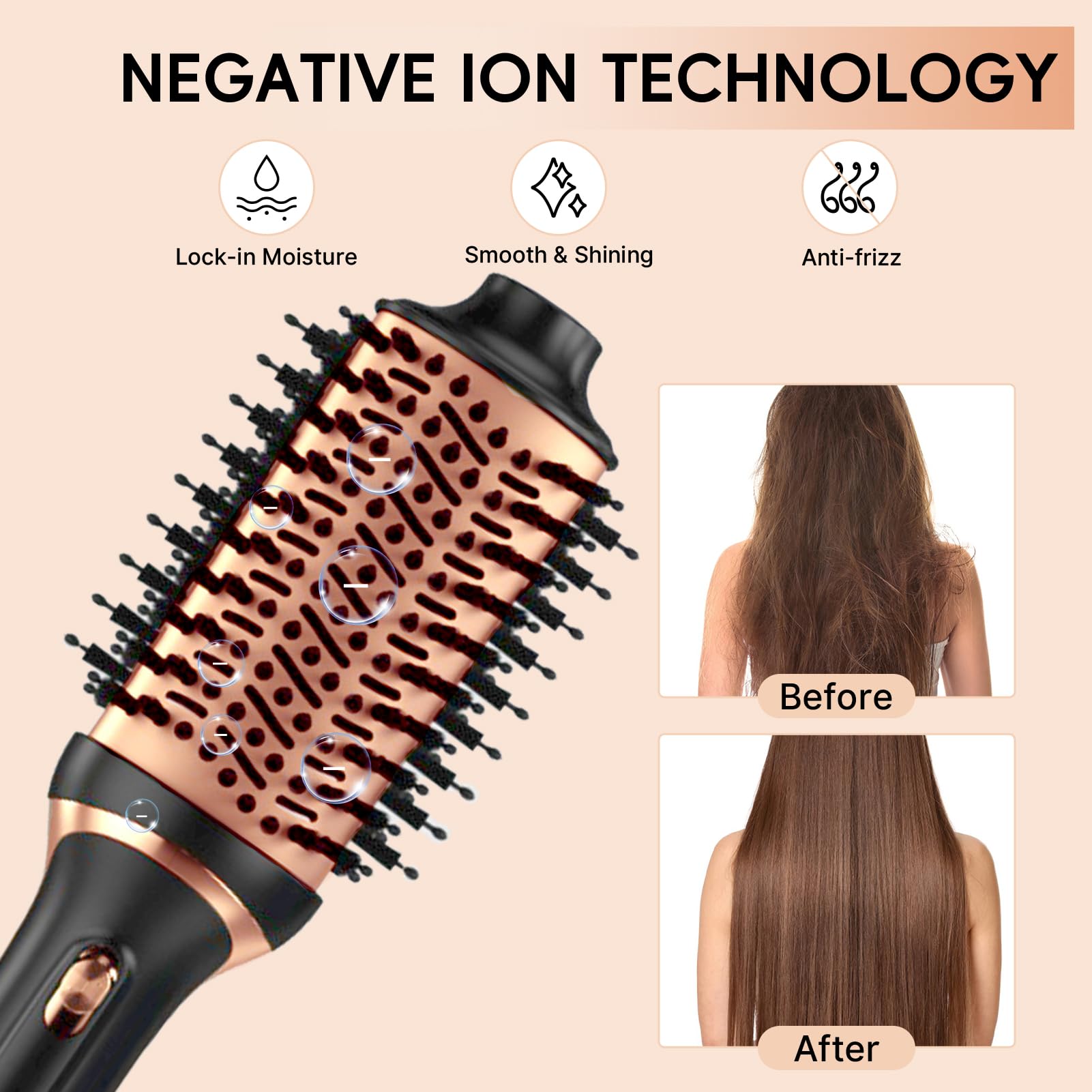 Nycoba hair dryer brush safety ALCI switch supports safer styling routines.