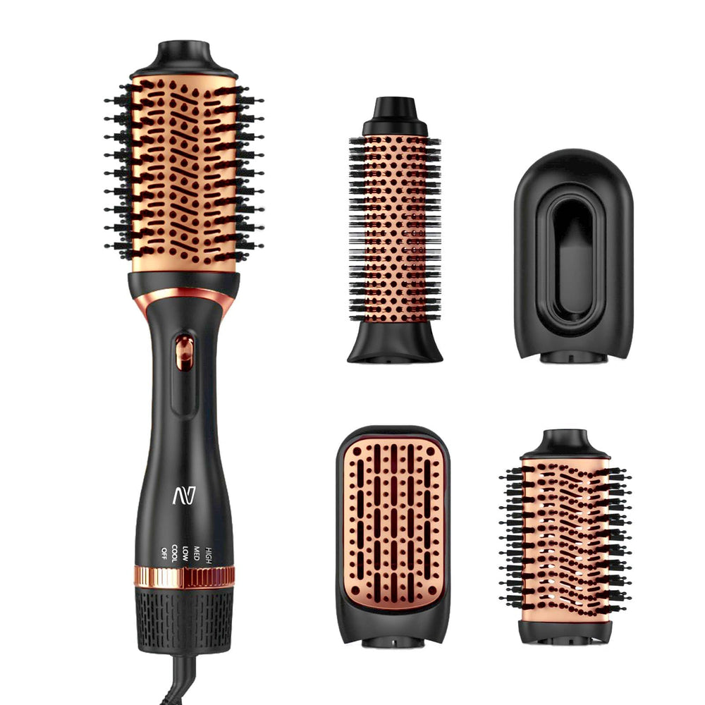 Nycoba hair dryer brush set front view for all-in-one styling and quick day-ready looks.