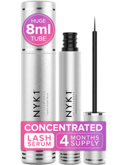 NYK1 LashForce bottle closeup highlights serum for natural lash growth
