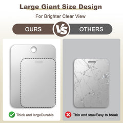 Nyosye fogless durable-acrylic mirror resists bumps during travel and workouts.