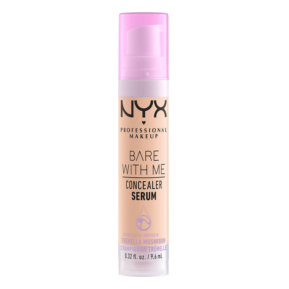 NYX Bare With Me Concealer Serum vegan and cruelty-free packaging on display
