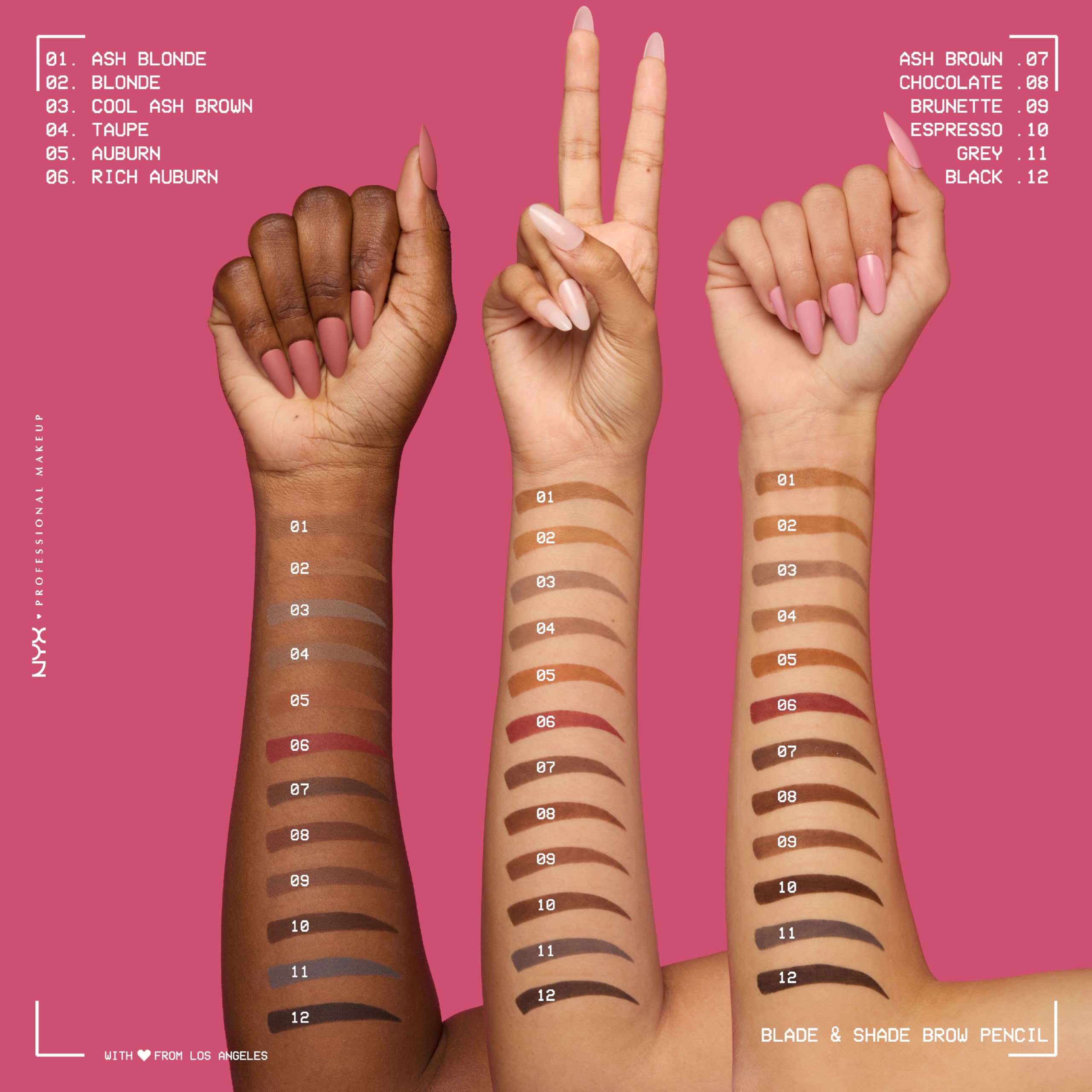 NYX Blade & Shade Brow Pencil provides precise control for shaping
