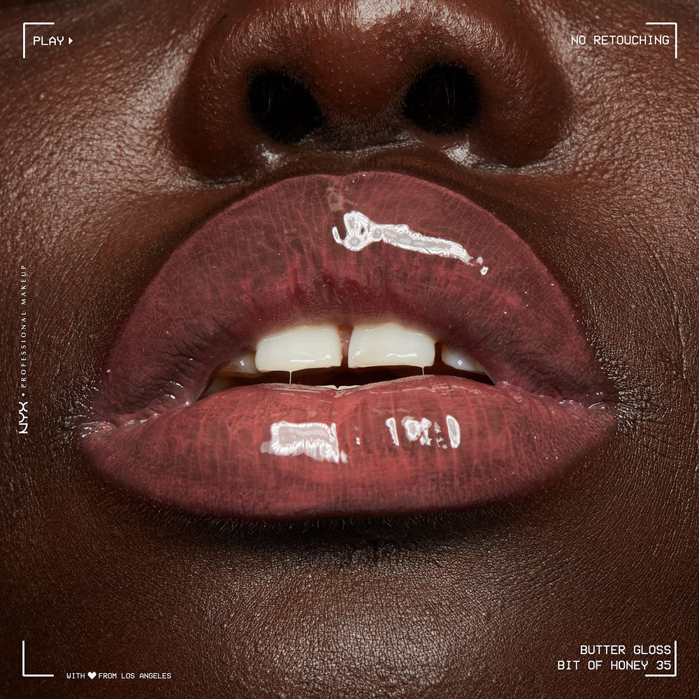 NYX Butter Gloss Bit Of Honey cruelty-free branding signals responsible beauty.