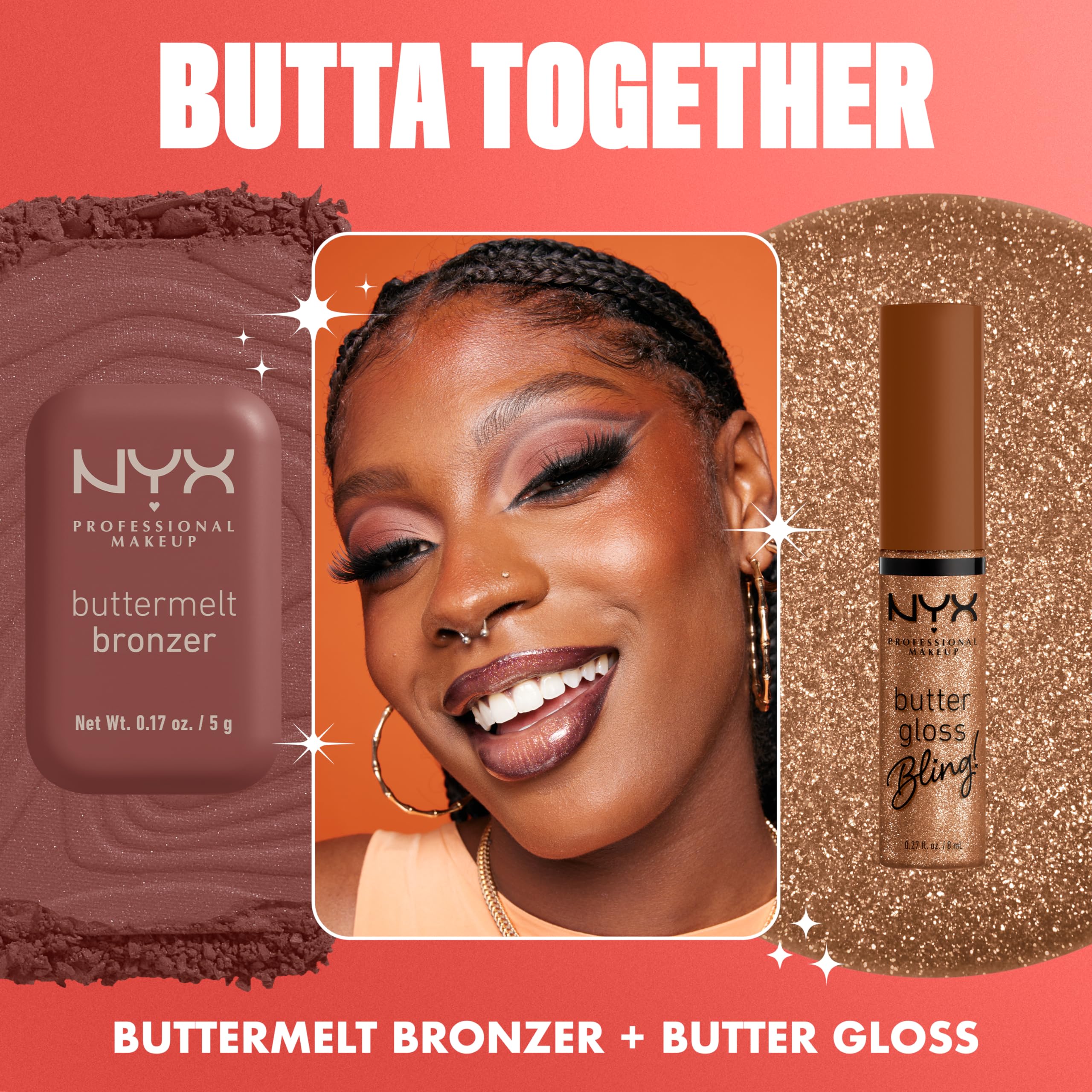 NYX PROFESSIONAL MAKEUP Butter Gloss Bling packaging shot with cruelty-free badge