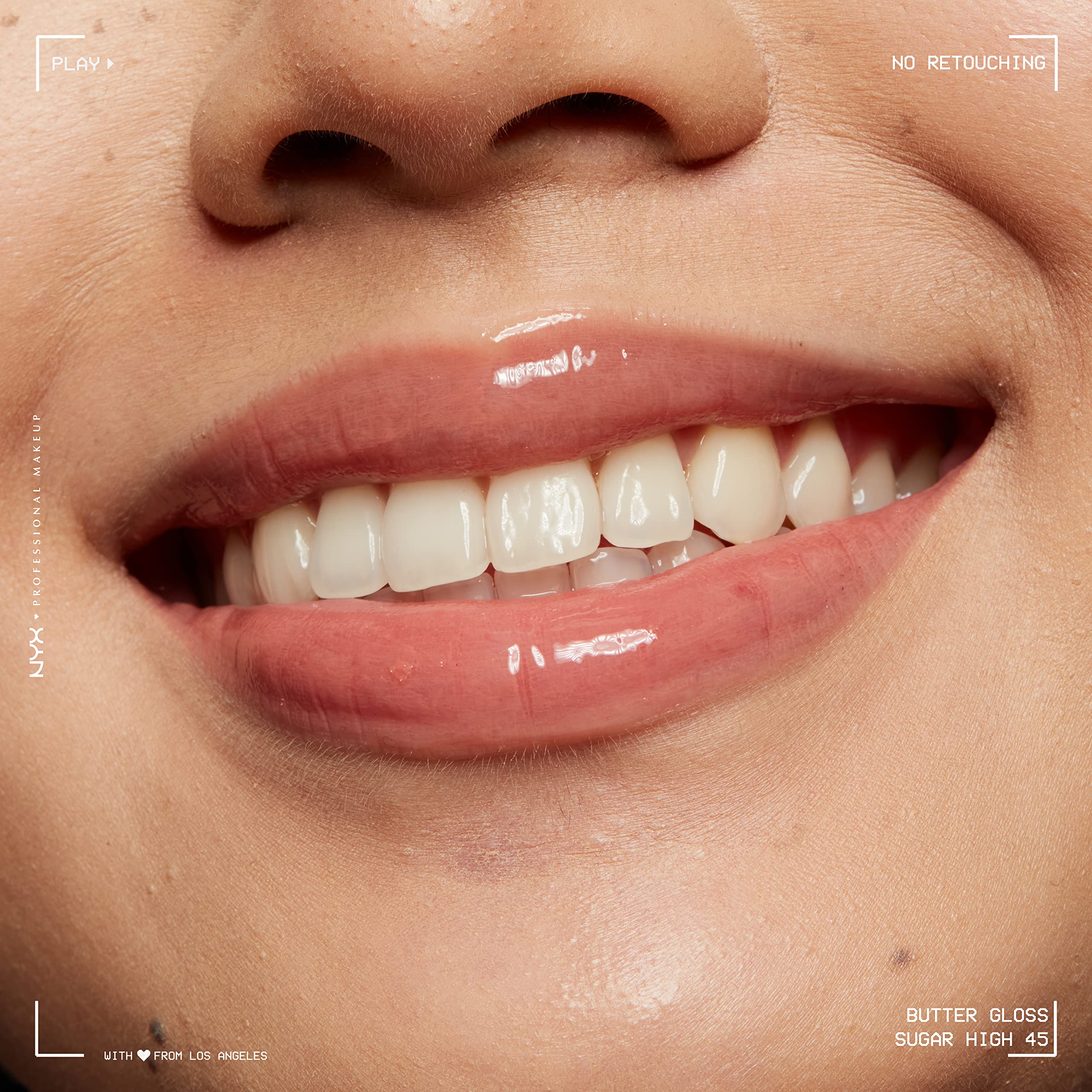 NYX Butter Gloss Brown Sugar scent detail highlights iconic candy scent