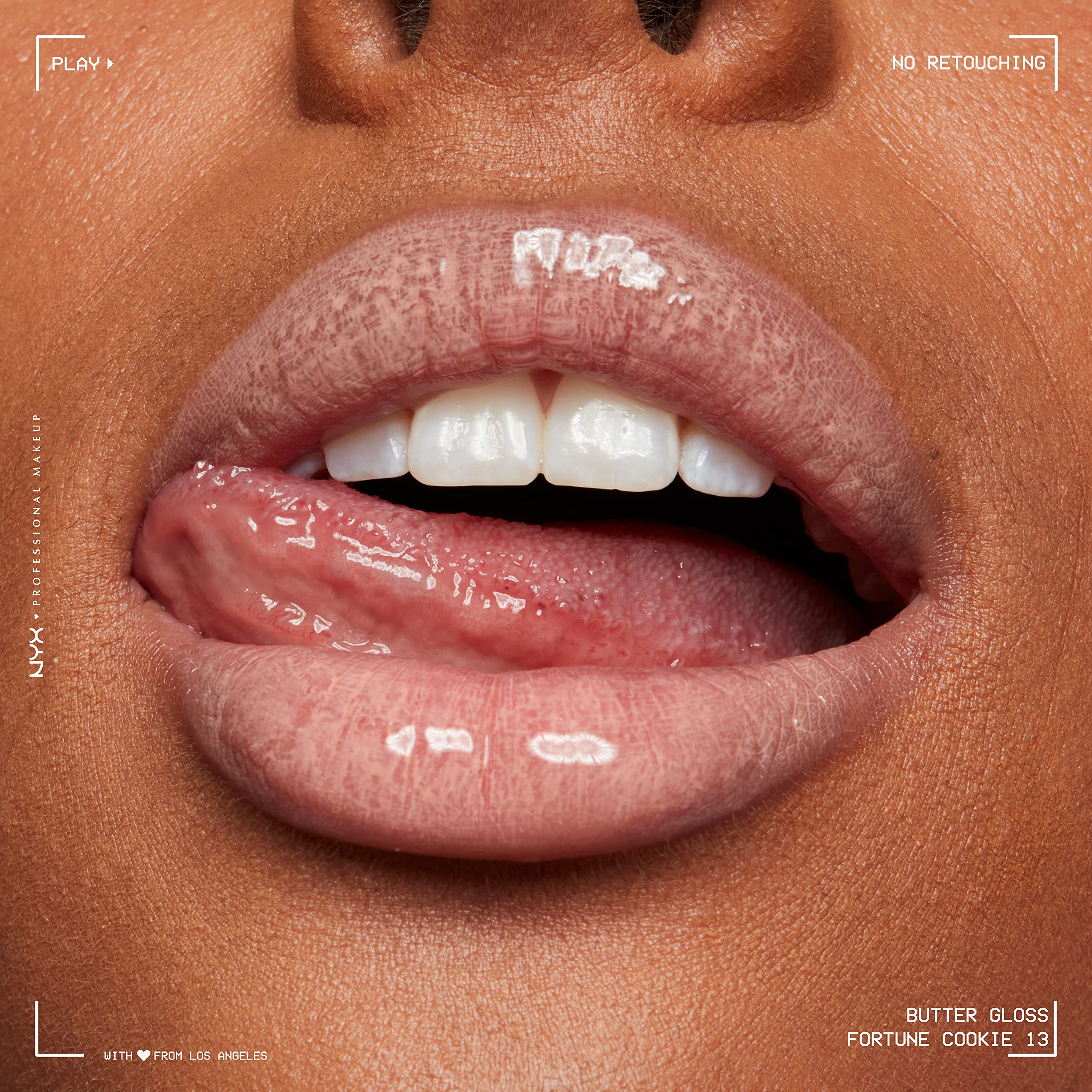 NYX Butter Gloss Fortune Cookie glossy finish for everyday nude lip looks