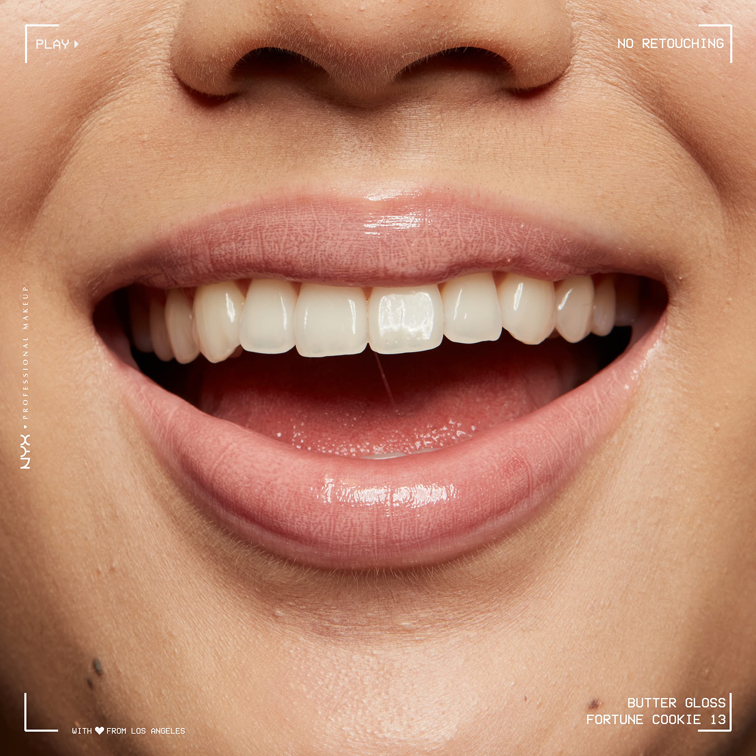 NYX Butter Gloss Fortune Cookie shade provides natural nude lip look for day-to-night