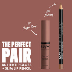 NYX Butter Gloss Ginger Snap tube packaging demonstrates travel-friendly design for on-the-go touch-ups.