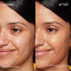 NYX Professional Makeup Buttermelt Glaze glazed skin finish delivers a soft, dewy look.