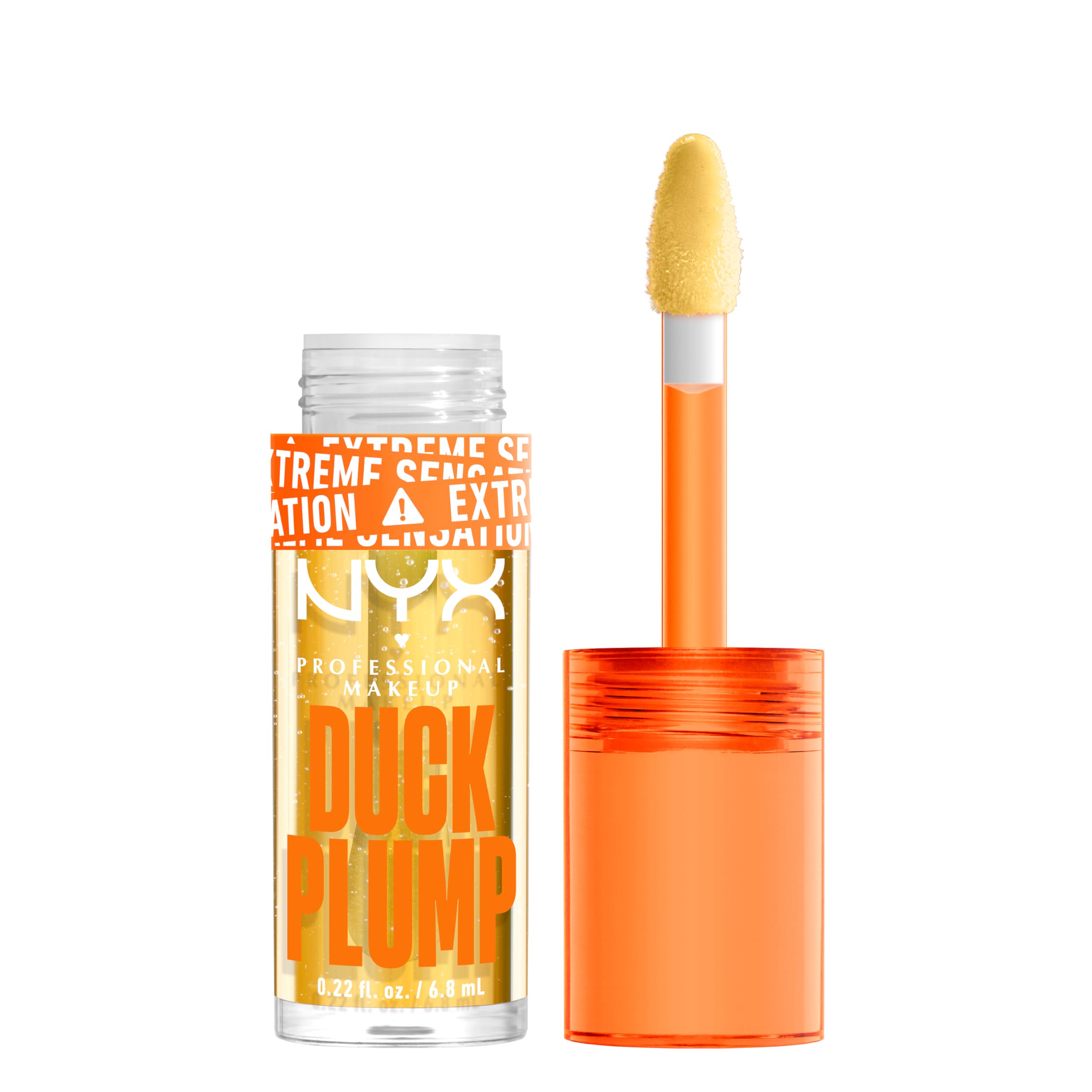 NYX Duck Plump gloss extreme sensation with instant shine on a sleek bottle