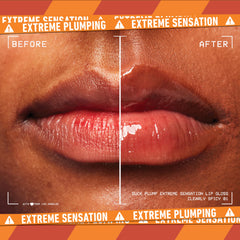 NYX Duck Plump spicy-ginger-infused gloss swatch showing tingling plump feel