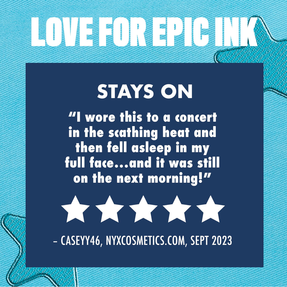 NYX Epic Ink Liner long-wear performance on eyelid.