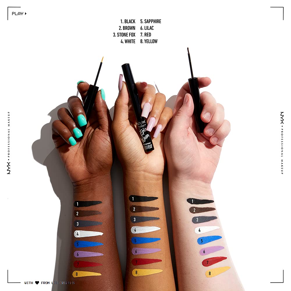 NYX Epic Wear Liquid Liner Brown packaging highlights cruelty-free, long-wear performance.