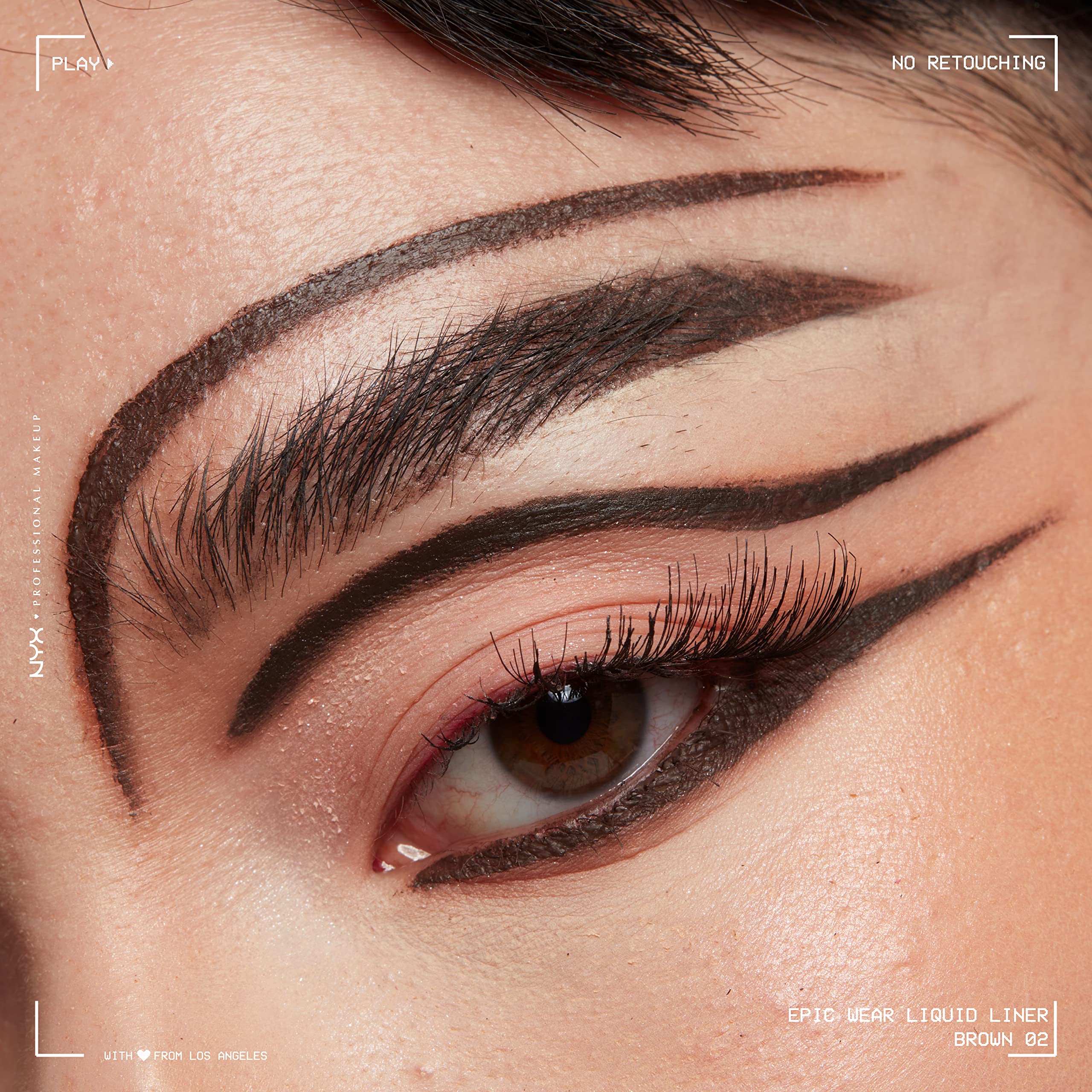 NYX Epic Wear Liquid Liner Brown waterproof formula withstands sweat and humidity.