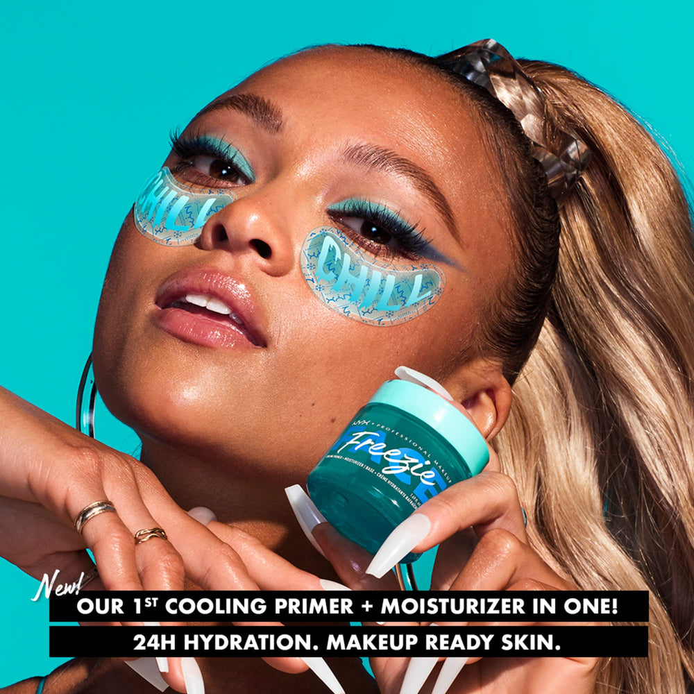 NYX Face Freezie Cooling Primer on skin shows cooling hydration and prep