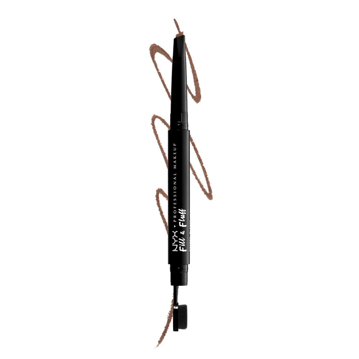 NYX Fill & Fluff Eyebrow Pomade Pencil: punta lágrima para trazar pelos y definir cejas con precisión.