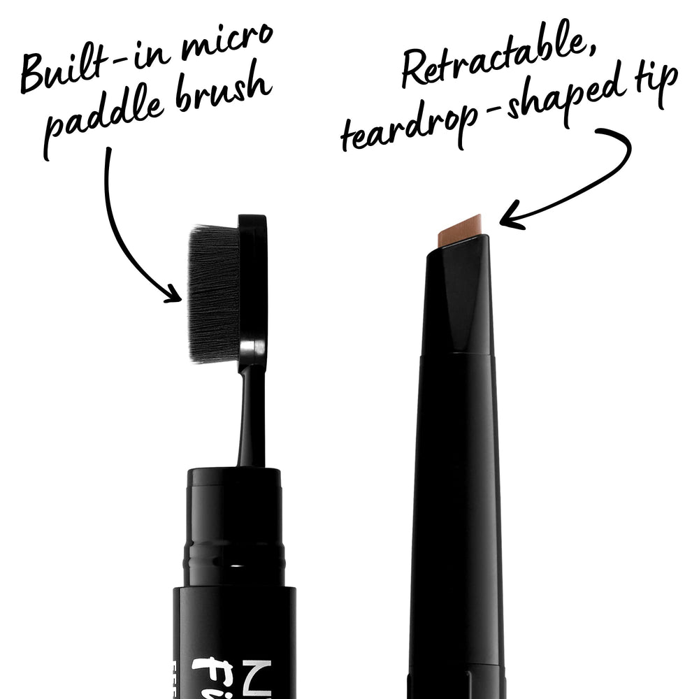 NYX Fill & Fluff Eyebrow Pomade Pencil: trazo preciso para dibujar pelos individuales.